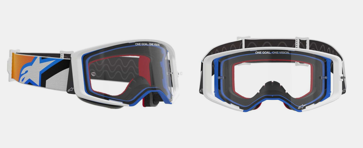 Masque-cross-Alpinestars-SUPERTECH-CORP-Blue+Orange---Transparent - Ixtem Moto